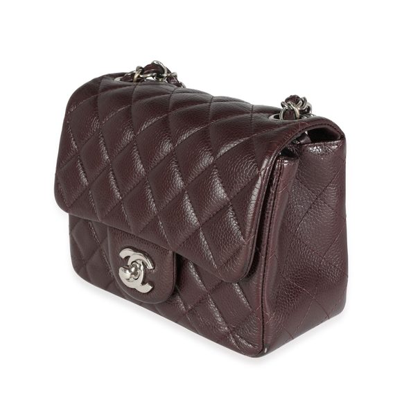 Chanel Raisin Caviar Quilted Classic Square Mini Flap Bag - Picture 2 of 8